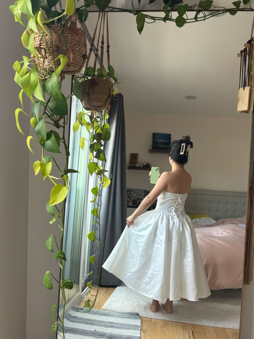 BHLDN Basque Waist Midi Dress - Picture 5 of 13
